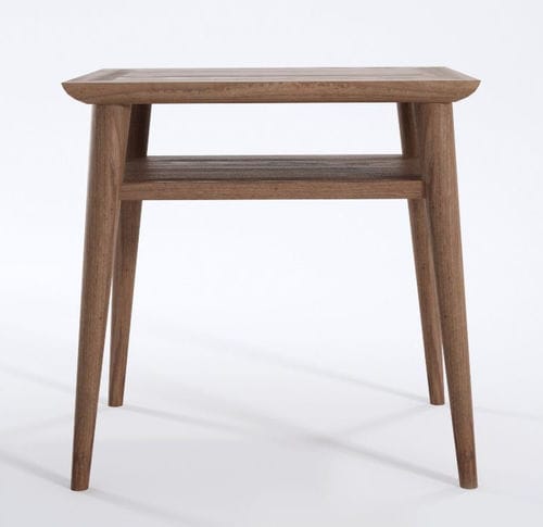 Comodino contemporaneo - VI36 - Karpenter - in rovere / in teak / con supporto in legno massiccio