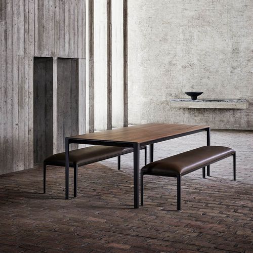 Panca contemporanea - ABLE - BENSEN - in tessuto / in pelle / in ghisa di alluminio