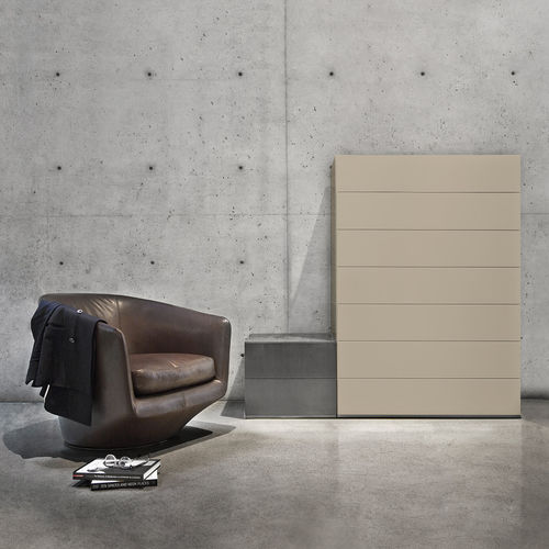 Cassettiera contemporanea - BRIX - BENSEN - in legno laccato / bianca / beige