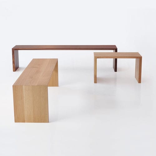 Panca contemporanea - RADII - BENSEN - in legno / senza schienale / senza braccioli