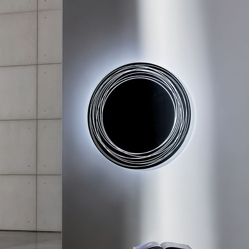 Specchio a muro - VERTIGO - Sovet Italia - contemporaneo / rotondo / nero