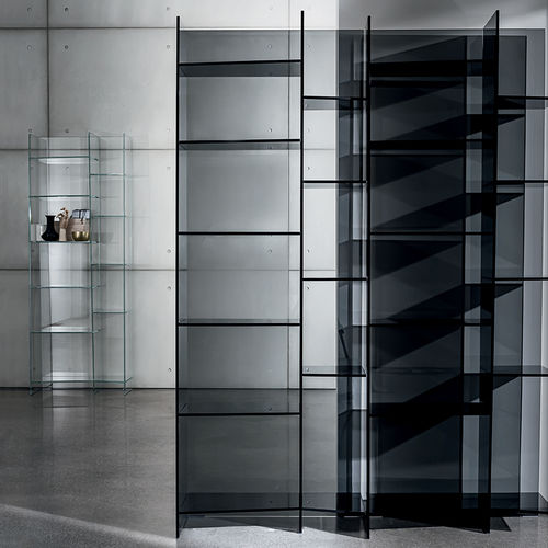 Libreria modulare - DELPHI  - Sovet Italia - contemporanea / in vetro / bianca