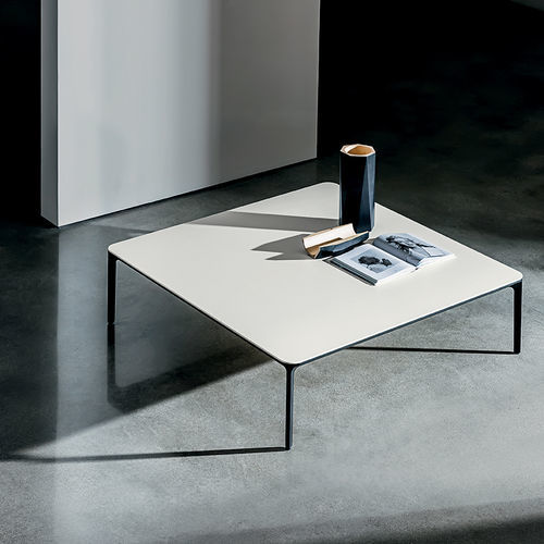 Tavolino basso contemporaneo - SLIM - Sovet Italia - in vetro laccato / in vetro smerigliato / in rovere