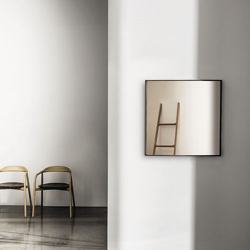 Specchio a muro - VISUAL - Sovet Italia - contemporaneo / quadrato / in ottone