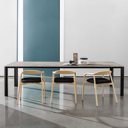 Tavolo da pranzo contemporaneo - KODO - Sovet Italia - in vetro laccato / in vetro smerigliato / in ceramica