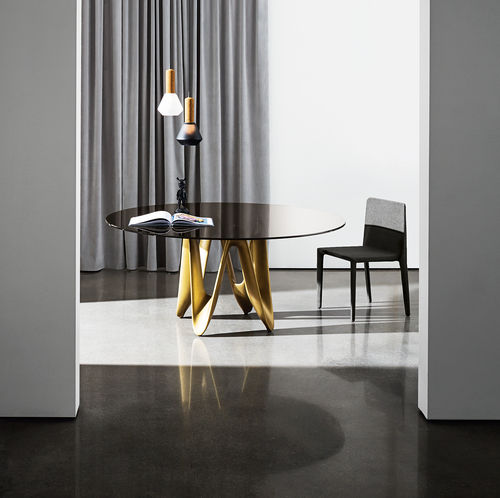 Tavolo da pranzo contemporaneo - LAMBDA - Sovet Italia - in vetro / in vetro temprato / in ceramica