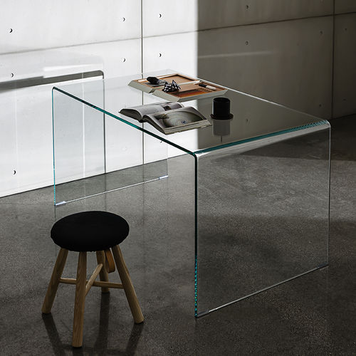 Scrivania da terra - ORDER - Sovet Italia - contemporanea / in vetro curvato / dritta