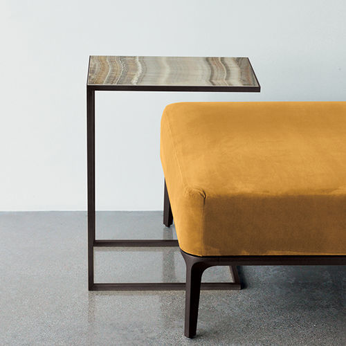 Tavolo d'appoggio contemporaneo - QUADRO - Sovet Italia - in vetro fumè / in vetro smerigliato / in ceramica