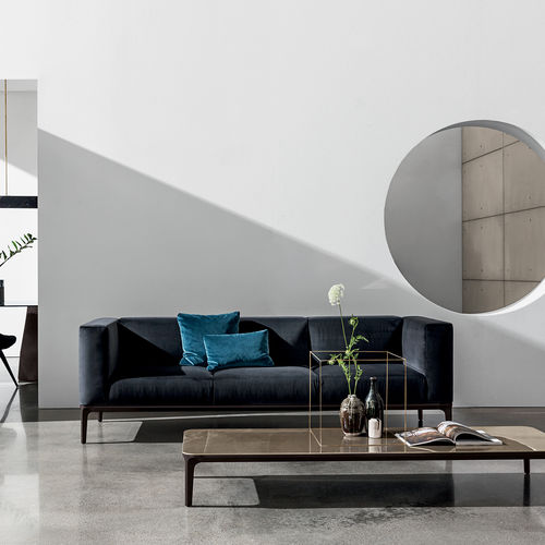 Divano contemporaneo - SLIM - Sovet Italia - in tessuto / in pelle / in ecopelle