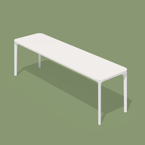 Panca design minimalista - SLIM - Sovet Italia - in teak / in iroko / in alluminio laccato