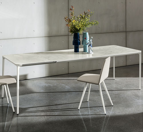 Tavolo da pranzo contemporaneo - SLIM - Sovet Italia - in legno / in vetro temprato / in vetro laccato