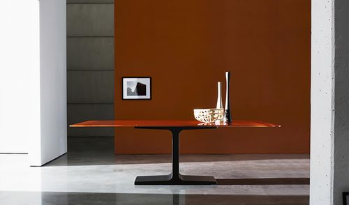 Tavolo da pranzo contemporaneo - PALACE - Sovet Italia - in legno / in vetro temprato / in vetro smerigliato