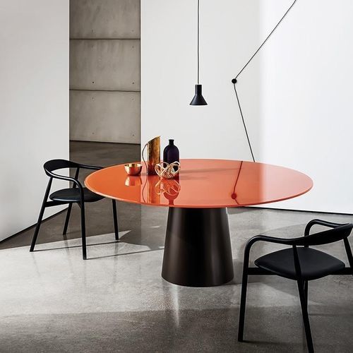 Tavolo da pranzo contemporaneo - TOTEM - Sovet Italia - in vetro smerigliato / in ceramica / in HPL