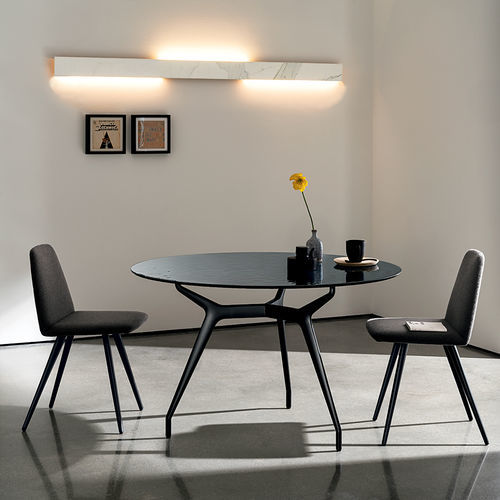 Tavolo da pranzo contemporaneo - ARKOS - Sovet Italia - in vetro / in ceramica / con supporto in alluminio