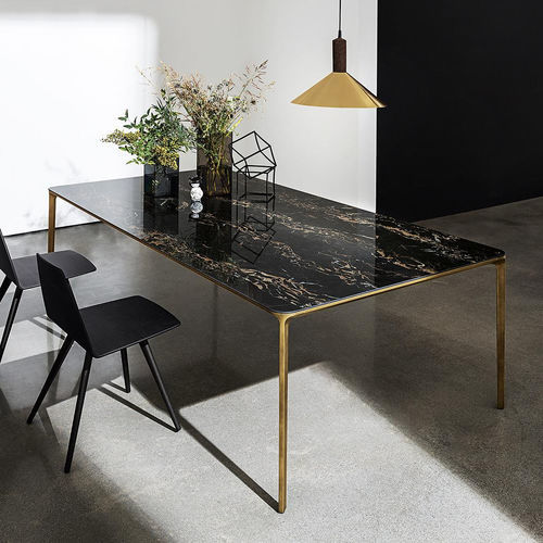 Tavolo da pranzo contemporaneo - SLIM  - Sovet Italia - in legno / in vetro / in ceramica