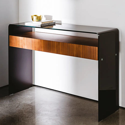Consolle contemporanea - BRIDGE - Sovet Italia - in vetro laccato / in vetro fumè / rettangolare