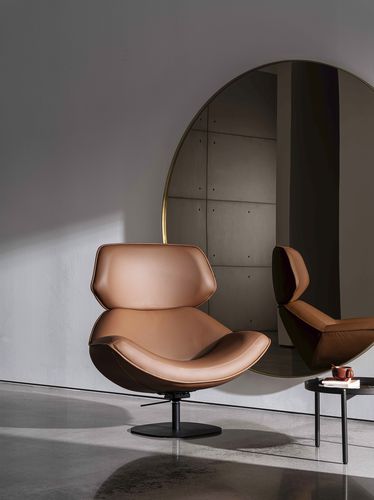Poltrona contemporanea - Alisia - Sovet Italia - in tessuto / in pelle / grigia
