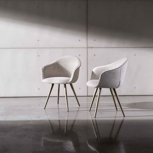 Sedia contemporanea - Dama - Sovet Italia - da interno / in velluto / in pelle