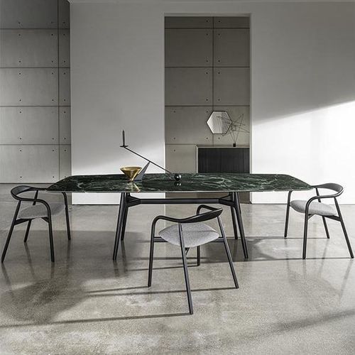 Tavolo da pranzo in vetro - ARKOS - Sovet Italia - in ceramica / in metallo / in alluminio