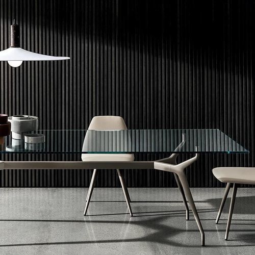 Tavolo da pranzo contemporaneo - ARKOS - Sovet Italia - in vetro laccato / in legno / in rovere