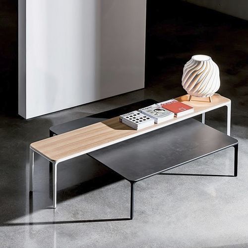 Tavolino basso design minimalista - SLIM - Sovet Italia - in teak / in iroko / in ceramica