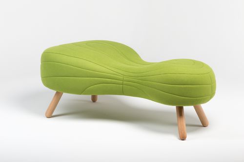 Divanetto imbottito design originale - BOULI - NOTI - in tessuto / per spazio pubblico / sospeso