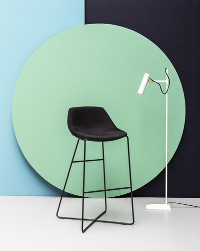 Sedia alta contemporanea - MISHELL - NOTI - da interno / in tessuto / in metallo