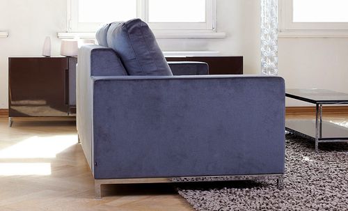 Divano letto - IDELLO - NOTI - contemporaneo / in tessuto / blu