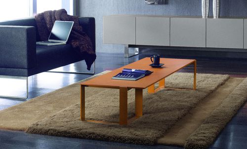 Tavolino basso contemporaneo - ROSCO - NOTI - in metallo / in MDF / rettangolare