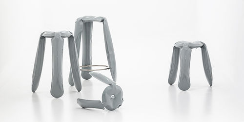 Sgabello da bar design originale - PLOPP - ZIETA - in acciaio