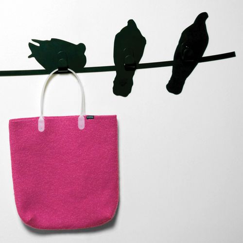 Appendiabiti a muro - BIRDS ON WIRE - COVO - design originale / in acciaio con rivestimento a polvere