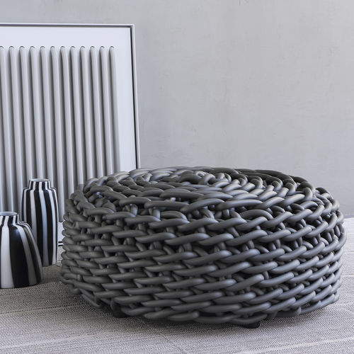 Pouf contemporaneo - REBELS - COVO - in neoprene / tondo / fatto a mano