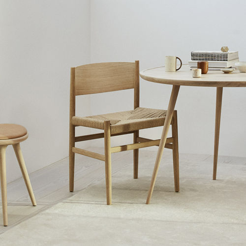 Sedia da pranzo contemporanea - NESTOR - Mater Design - da interno / in fibra di carta / con supporto in quercia