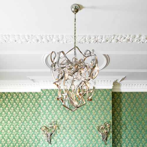 Lampadario contemporaneo - DELPHINIUM : DCC70N - Brand van Egmond - in vetro / in acciaio / contract