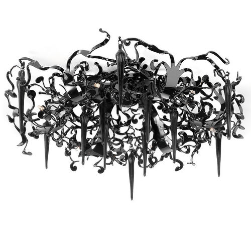Plafoniera contemporanea - FLOWER POWER : FPP80BL - Brand van Egmond - in vetro / in acciaio / alogena