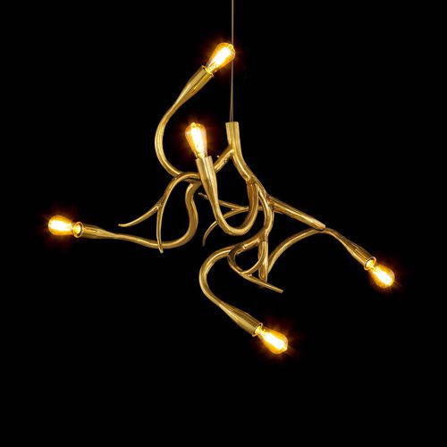 Lampadario design originale - EDISON'S TAIL : ED5BR - Brand van Egmond - in vetro / in acciaio / contract