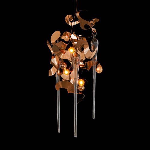 Lampadario design originale - KELP FORTUNA - Brand van Egmond - in vetro / in rame / contract