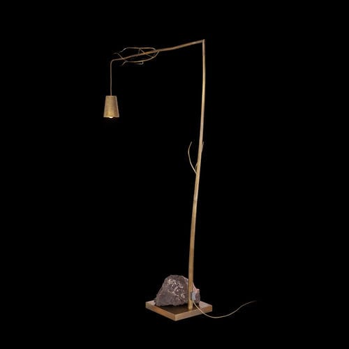 Lampada da terra - FLINTSTONE - Brand van Egmond - in acciaio / contemporanea / con cavo