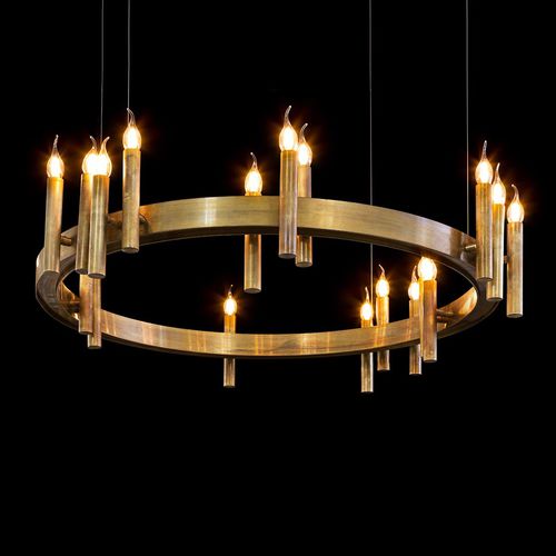 Lampadario contemporaneo - SHIRO : SHSR100BRBUR - Brand van Egmond - in vetro / in acciaio / contract