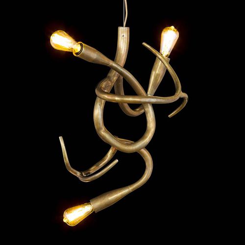 Lampadario design originale - EDISON'S TAIL : ED3BRBUR - Brand van Egmond - in vetro / in acciaio / contract