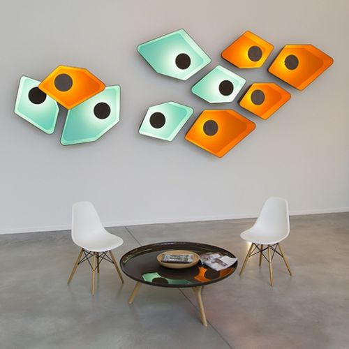 Applique contemporanea - TRIO NENUPHAR SYSTEM - Designheure - da interno / in acciaio laccato / in tessuto