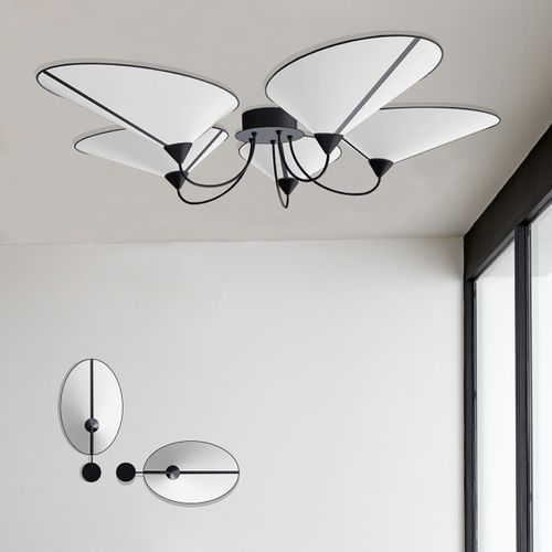 Plafoniera contemporanea - SHIELD - Designheure - in acciaio laccato / in tessuto / LED