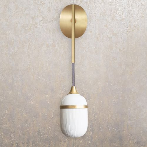 Applique contemporanea - FLEUR DE KAOLIN  - Designheure - da interno / in acciaio laccato / in ottone spazzolato