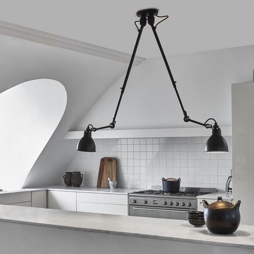 Plafoniera contemporanea - GRAS : N°302 DOUBLE - DCW éditions - rotonda / in acciaio / LED