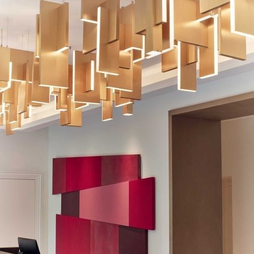 Lampadario contemporaneo - TRON - DCW éditions - in ottone / contract / scultura