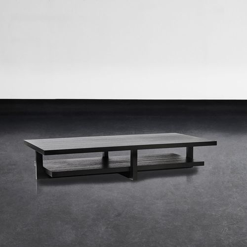 Tavolino basso contemporaneo - LELIE - XVL HOME COLLECTION - in legno / con supporto in legno / rettangolare