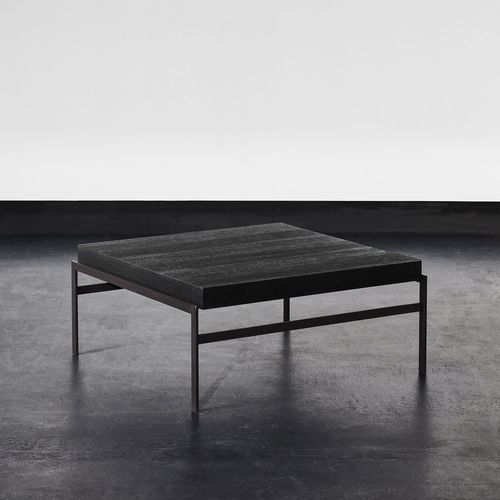 Tavolino basso contemporaneo - BEA - XVL HOME COLLECTION - in legno / con supporto in metallo verniciato / rettangolare