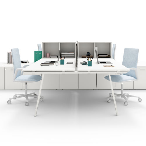 Scrivania per open space - TAKE OFF - Bralco - contemporanea / in melaminico / con 4 gambe