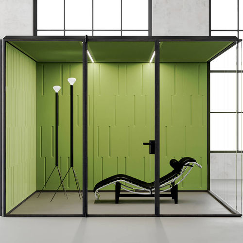 Ufficio POD acustico - INBOX - VETROIN - modulabile / con illuminazione LED integrata / in vetro