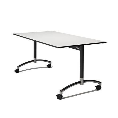 Tavolo contemporaneo - SHARP - Randers+Randers - in betulla / rettangolare / con rotelle